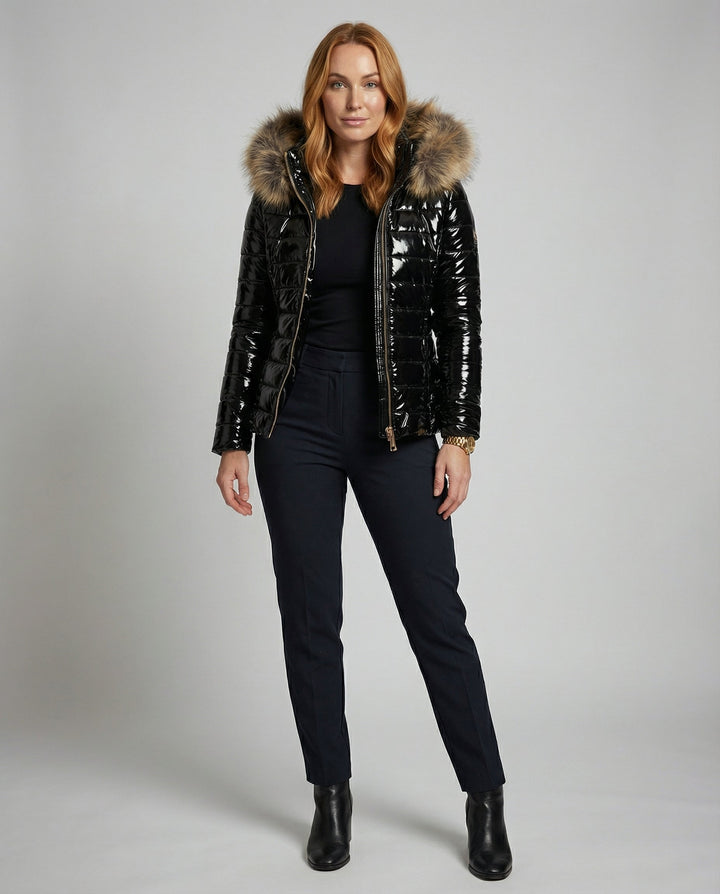 Women's Fur Hooded Puffer Coat