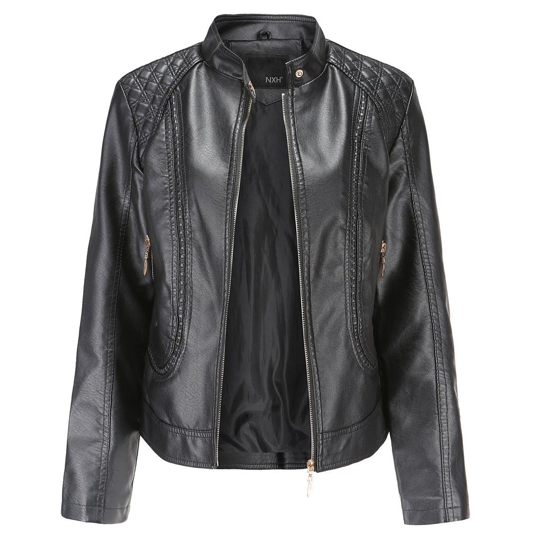 Mune | Stylish leather women's jacket made of genuine leather