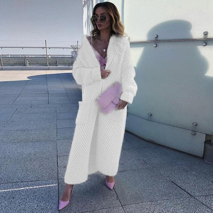 Mune | Women's Long Knitted Cardigan with Pockets