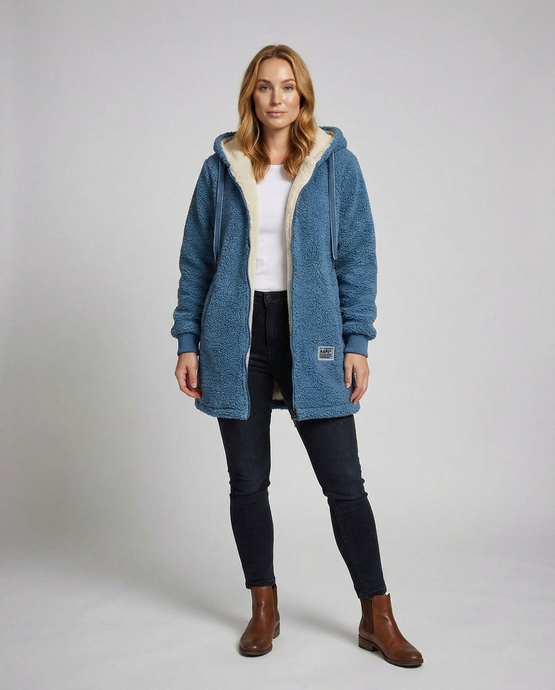 Warm fleece jacket women