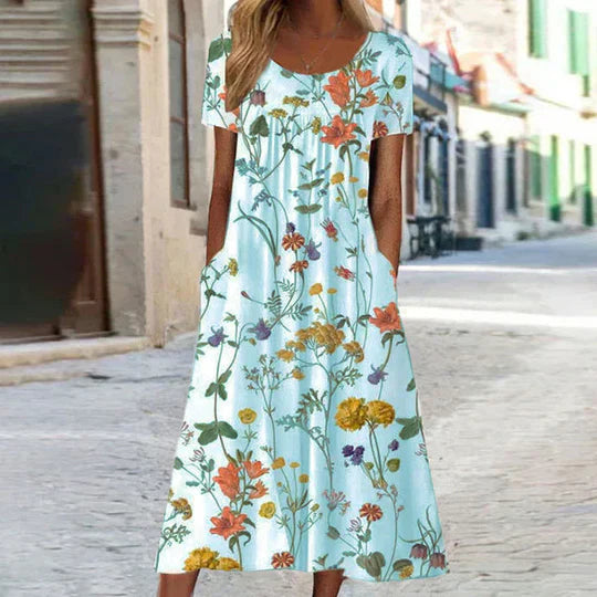 Mune Fashion | Floral Midi Elegant Summer Dresses Women