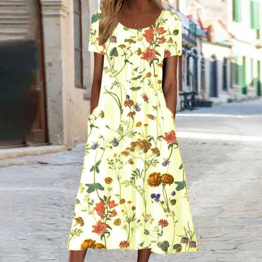 Mune Fashion | Floral Midi Elegant Summer Dresses Women