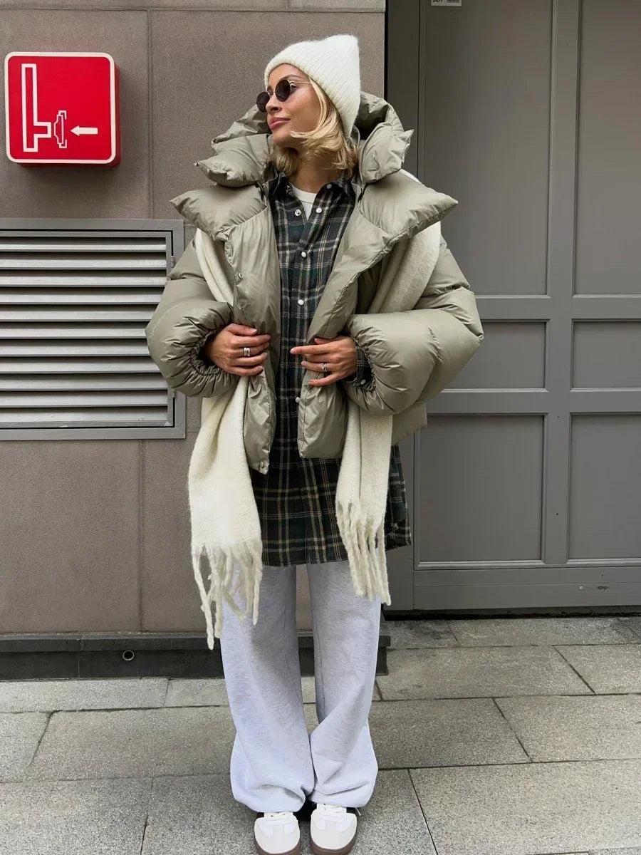 Mune | Women's Winter Puffer Jacket with Hood and Oversized Style