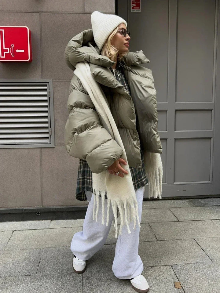 Mune | Women's Winter Puffer Jacket with Hood and Oversized Style