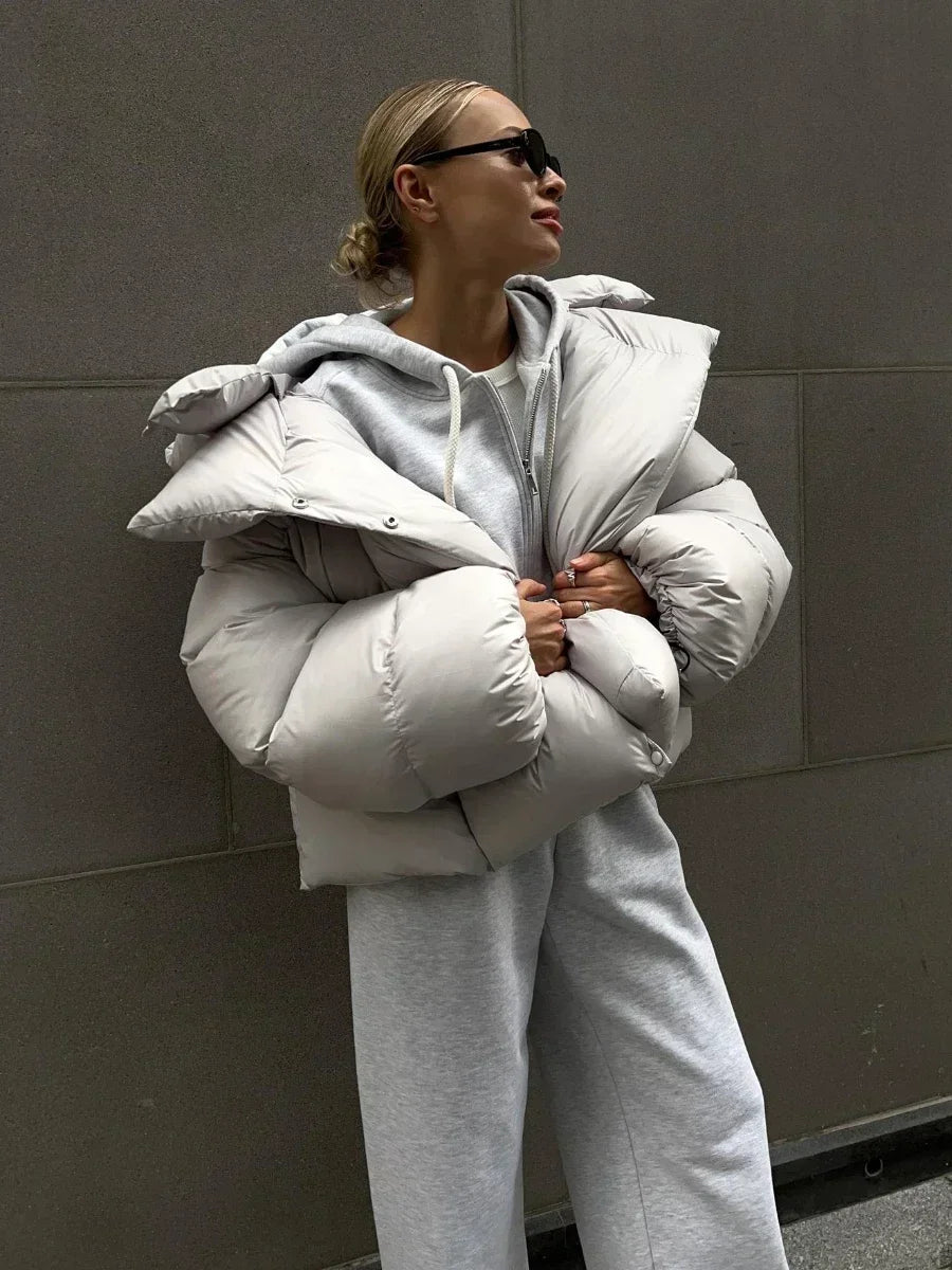 Mune | Women's Winter Puffer Jacket with Hood and Oversized Style
