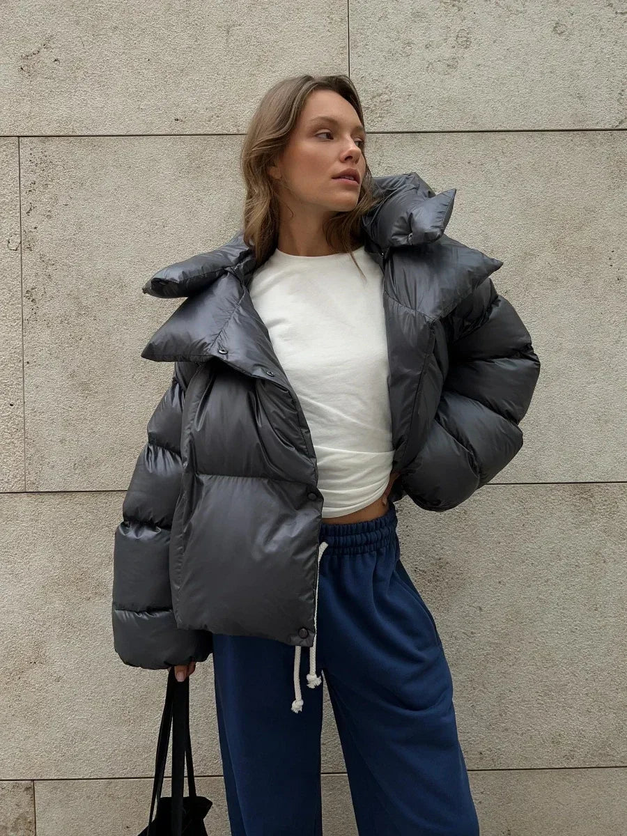 Mune | Women's Winter Puffer Jacket with Hood and Oversized Style