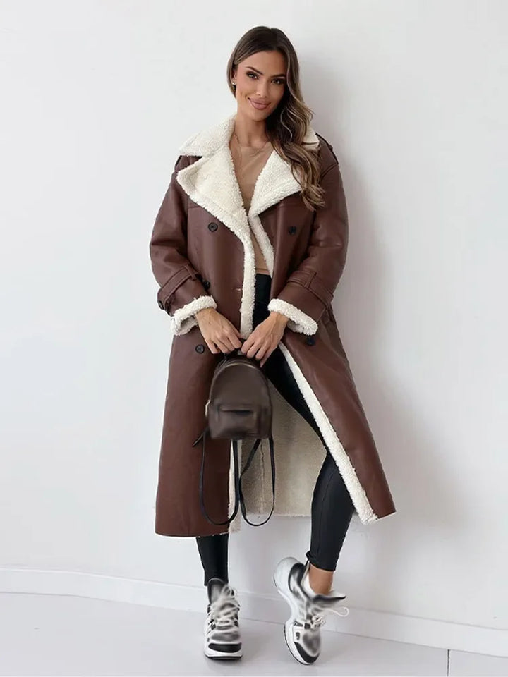 Mune | Sheepskin Jacket Stylish Long Women's Winter Jacket