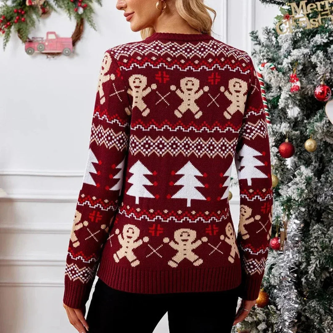 Mune | Christmas Sweater for Women Fake Christmas Sweater with Round Neck
