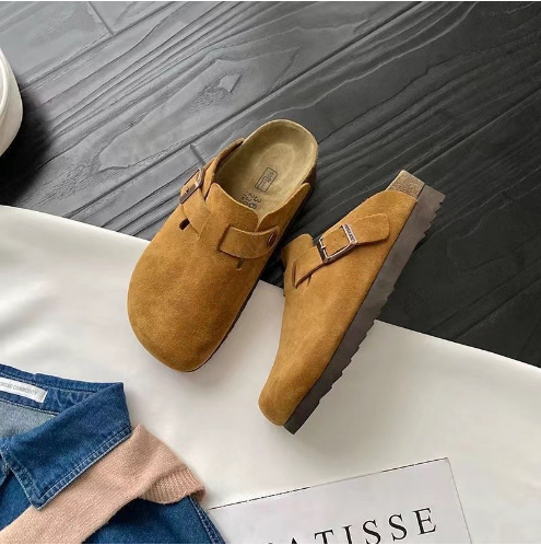 Slip-on clogs with adjustable buckle