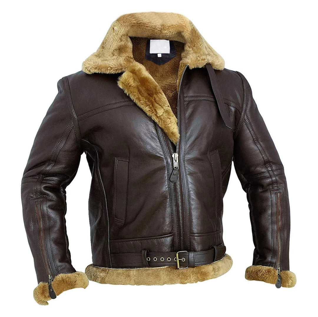 Mune | B3 - Pilot jacket made of reversed lamb for luxury and warmth