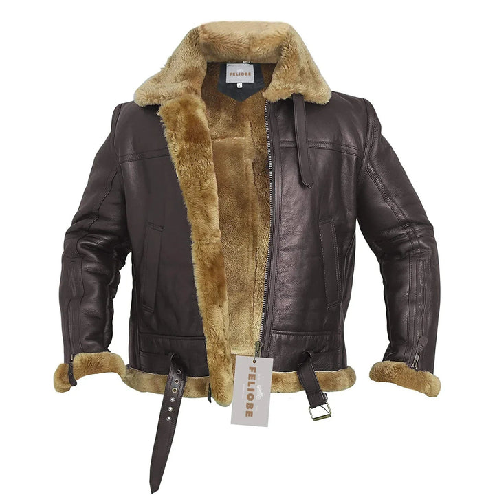 Mune | B3 - Pilot jacket made of reversed lamb for luxury and warmth