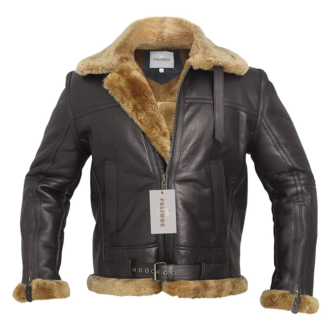 Mune | B3 - Pilot jacket made of reversed lamb for luxury and warmth