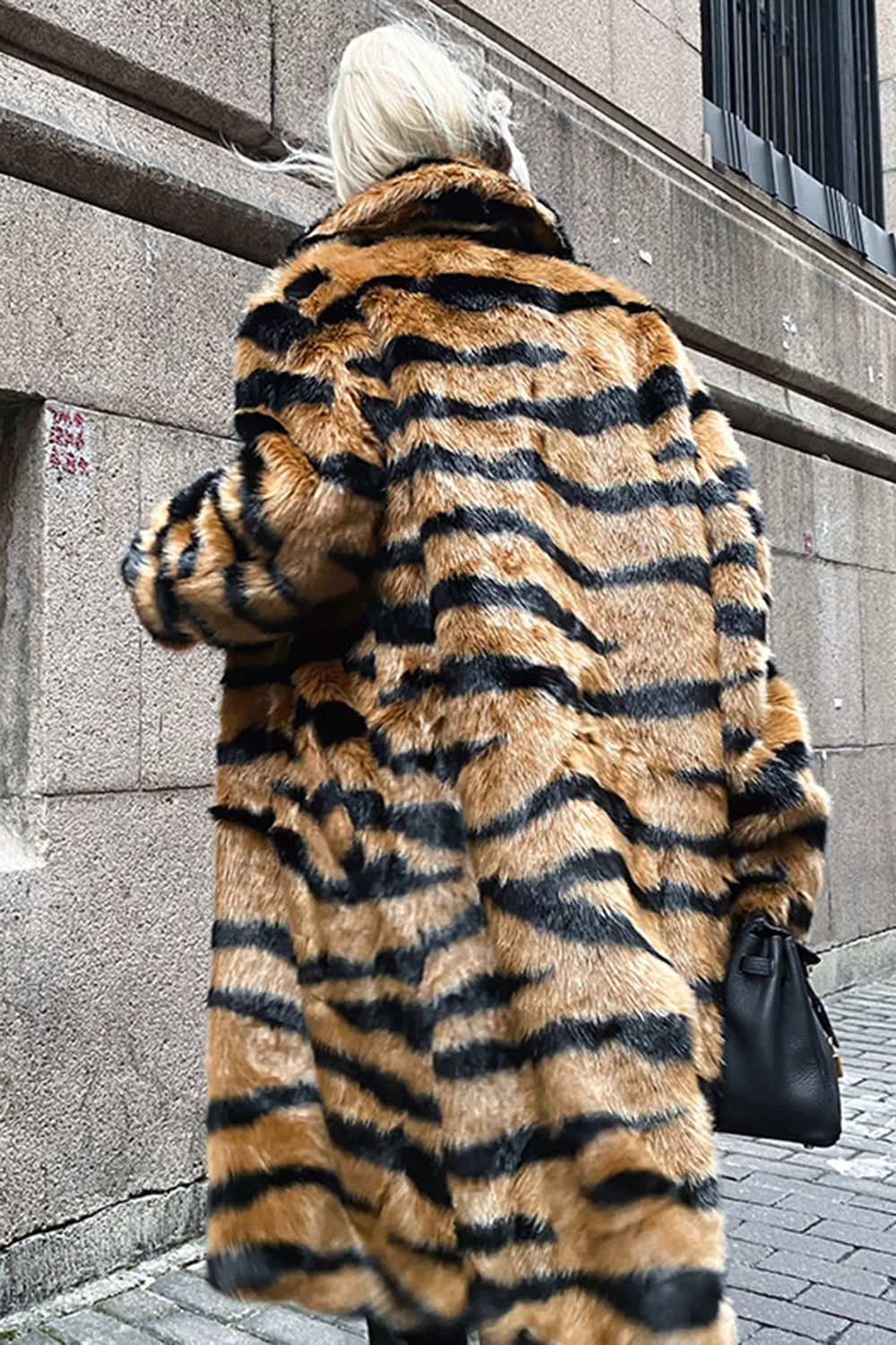 Mune | Women's Faux Fur Jacket with Animal Print and Luxury Design