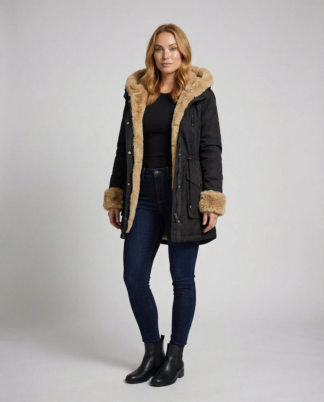 Warm women's winter jacket