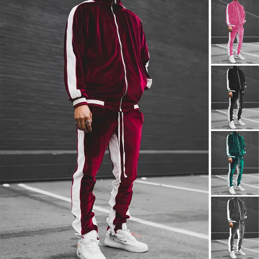 Mune | Classic Velvet Tracksuit with Full Zip for Men
