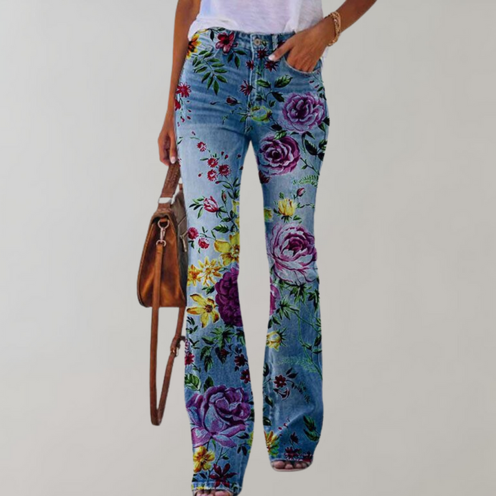 Mune Fashion | Flared Pants with Button Closure