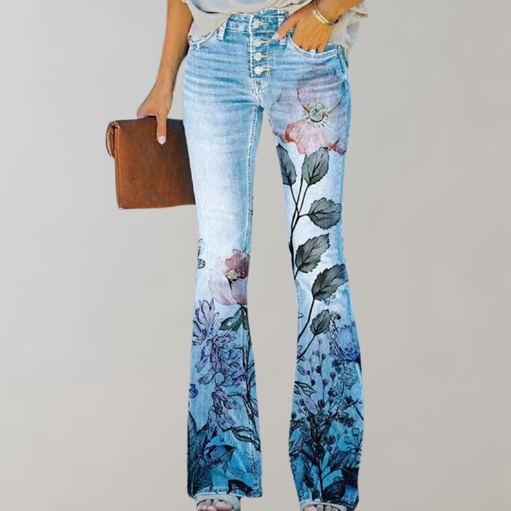 Mune Fashion | Flared Pants with Button Closure