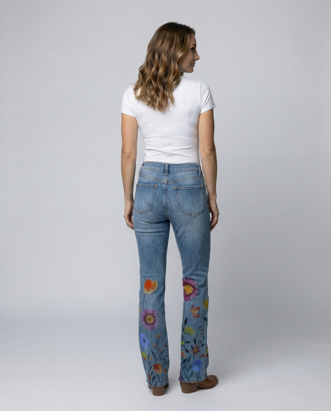 High-cut women's flared pants