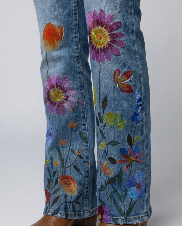 High-cut women's flared pants