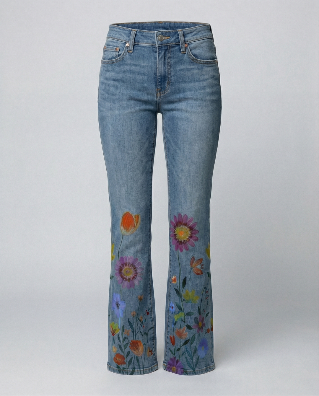 High-cut women's flared pants