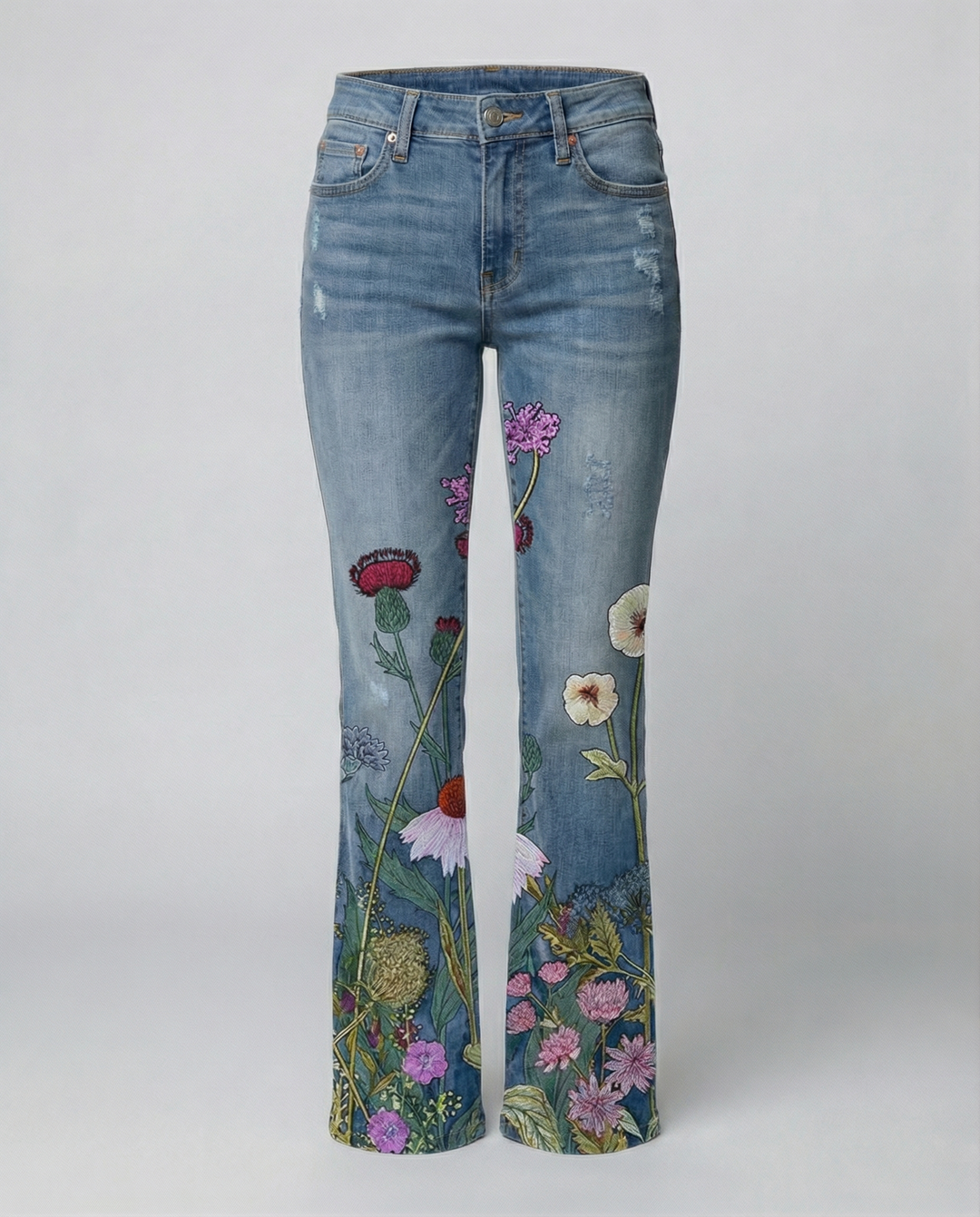 High-cut women's flared pants