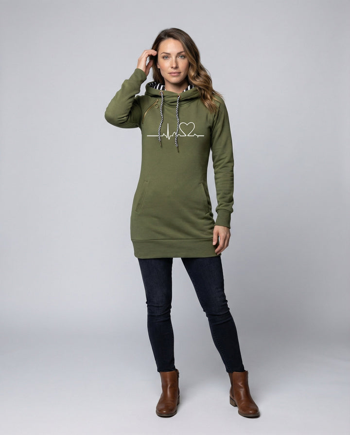 Heartbeat Casual Hoodie Women