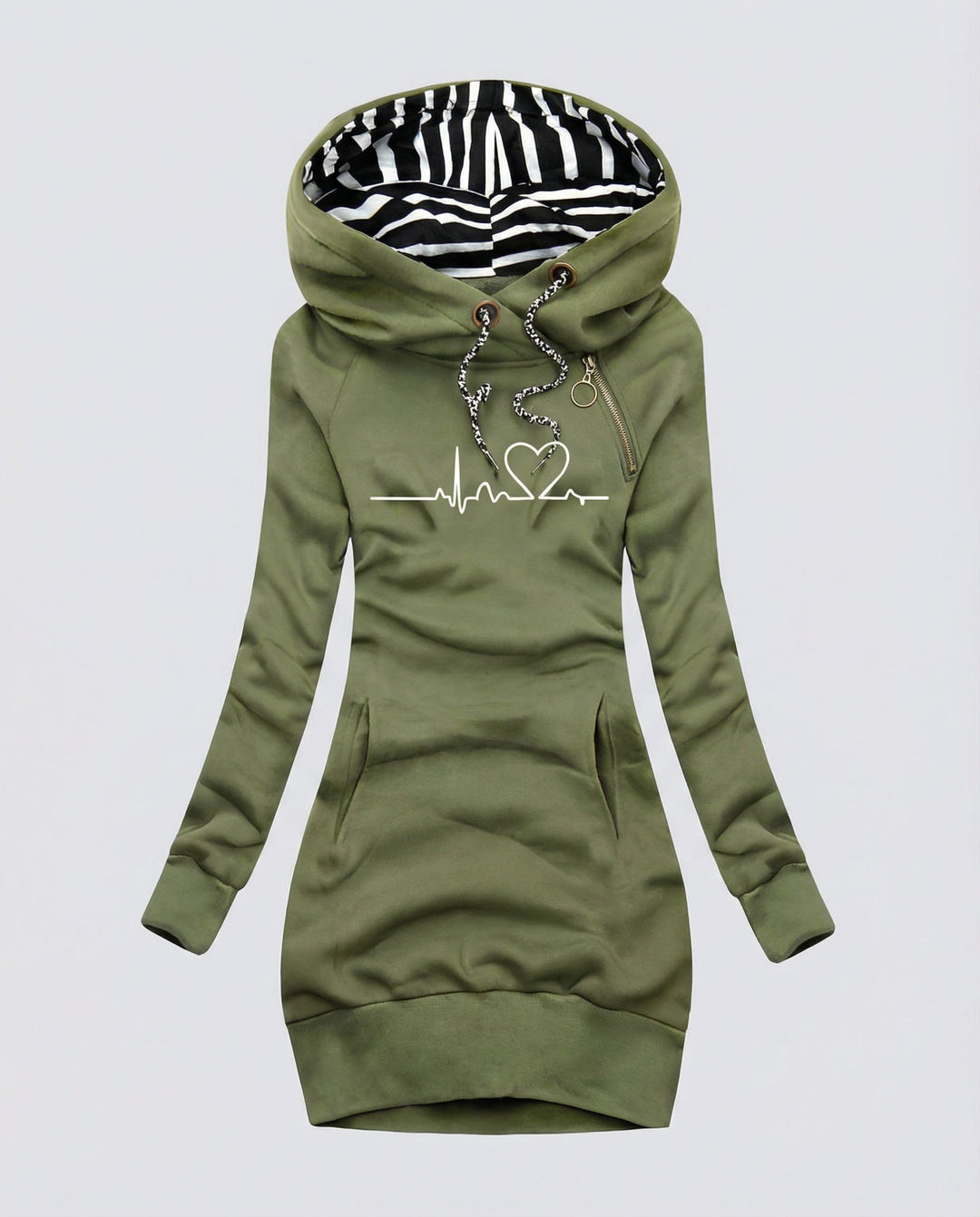Heartbeat Casual Hoodie Women