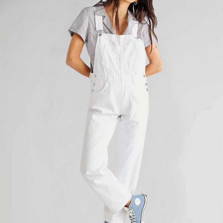 Mune | Women's Denim Overalls with Cross-Back Design