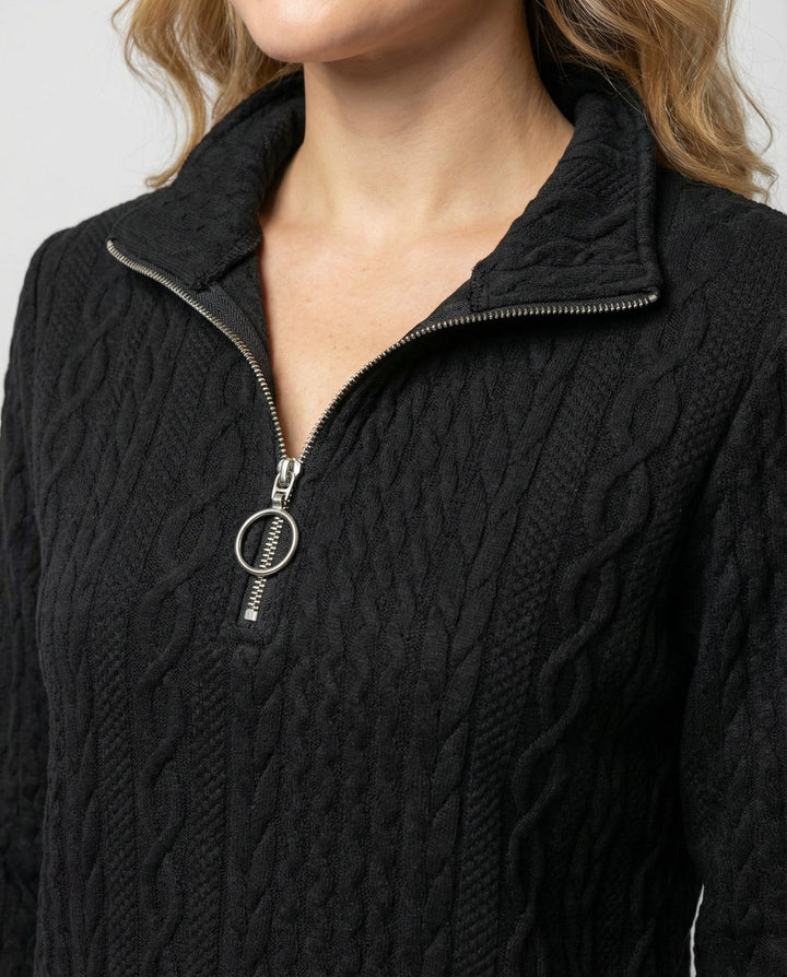 Textured Knit Casual Sweater Women