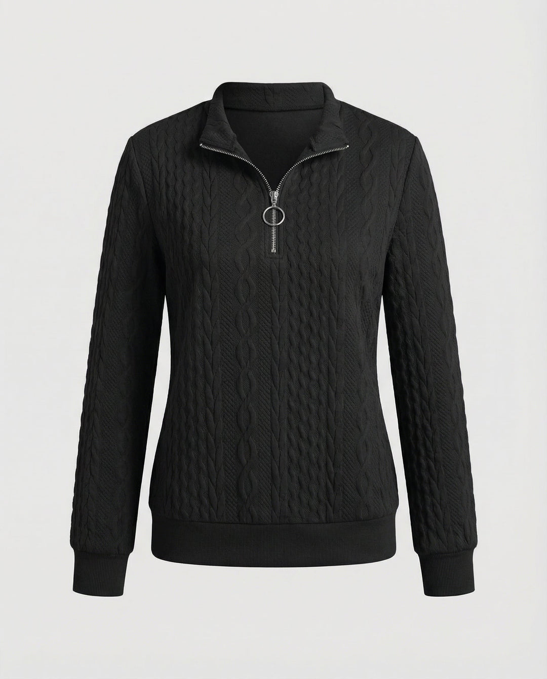 Textured Knit Casual Sweater Women