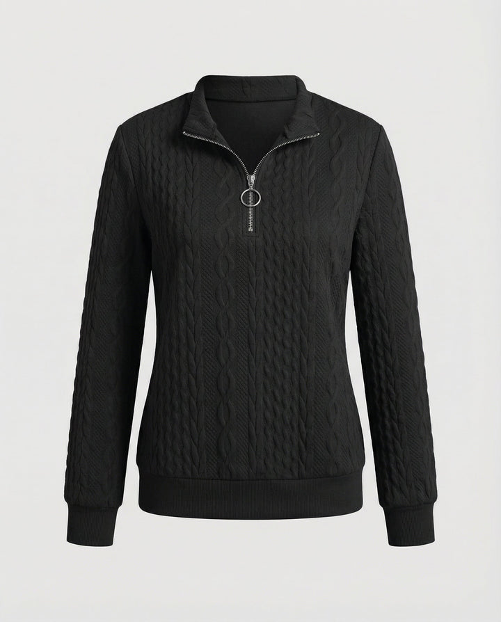 Textured Knit Casual Sweater Women