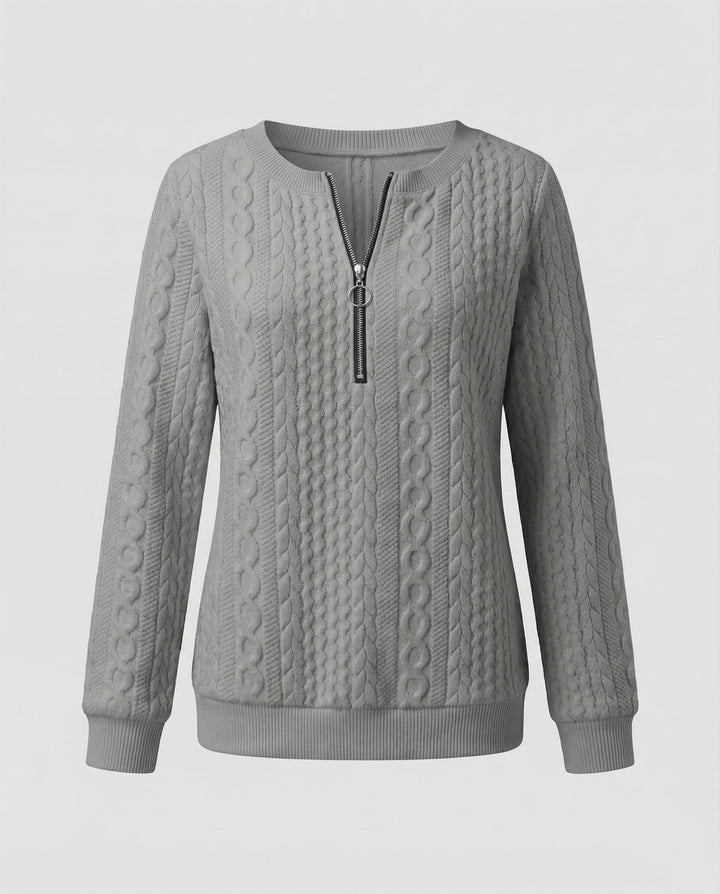 Textured Knit Casual Sweater Women