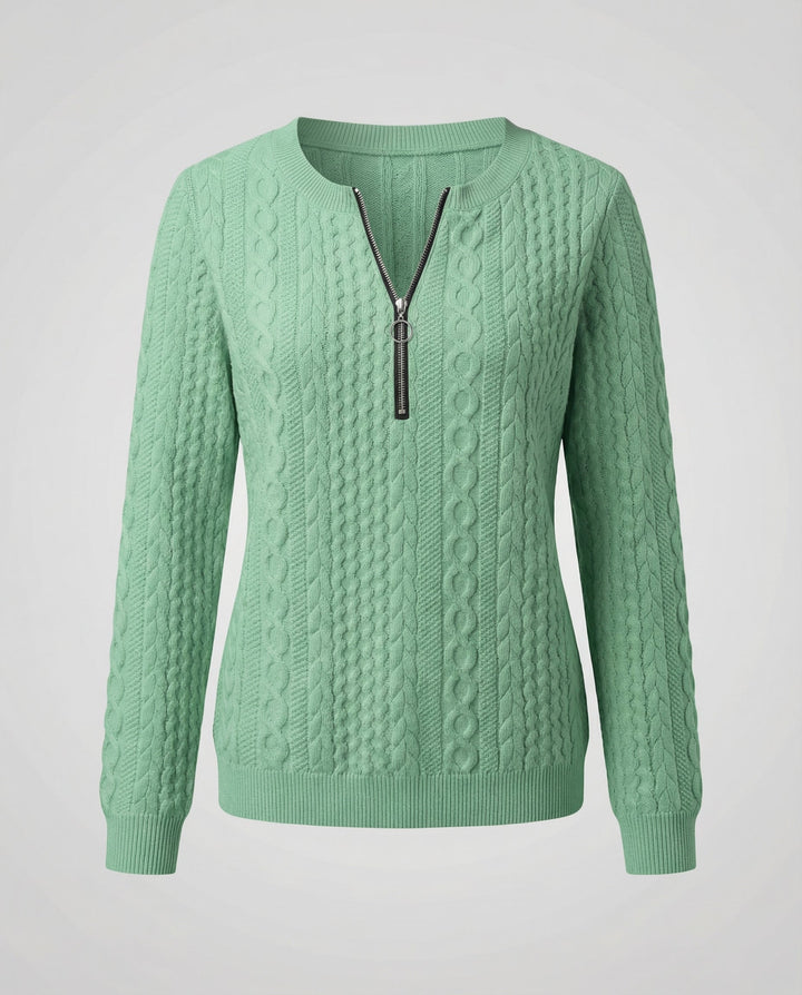 Textured Knit Casual Sweater Women