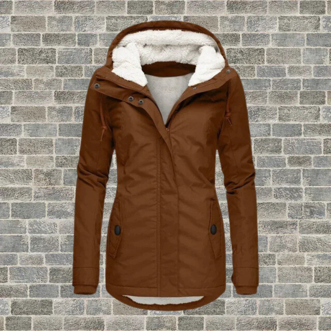 Mune | Pleated Cotton Coat with Hood