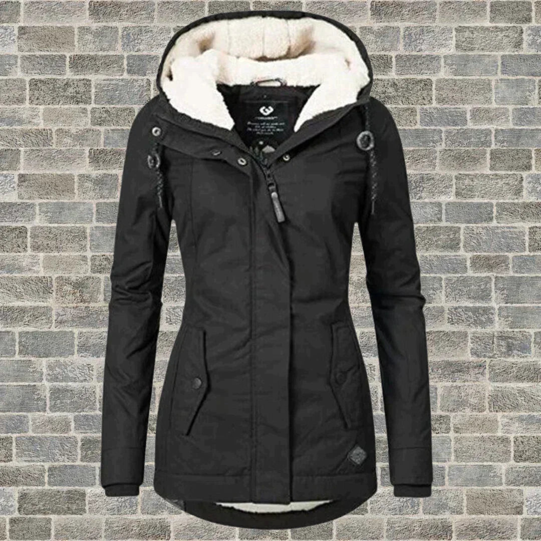 Mune | Pleated Cotton Coat with Hood