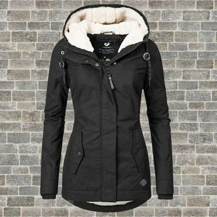 Mune | Pleated Cotton Coat with Hood