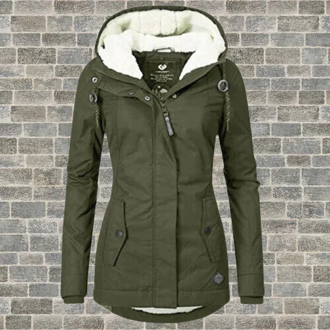 Mune | Pleated Cotton Coat with Hood