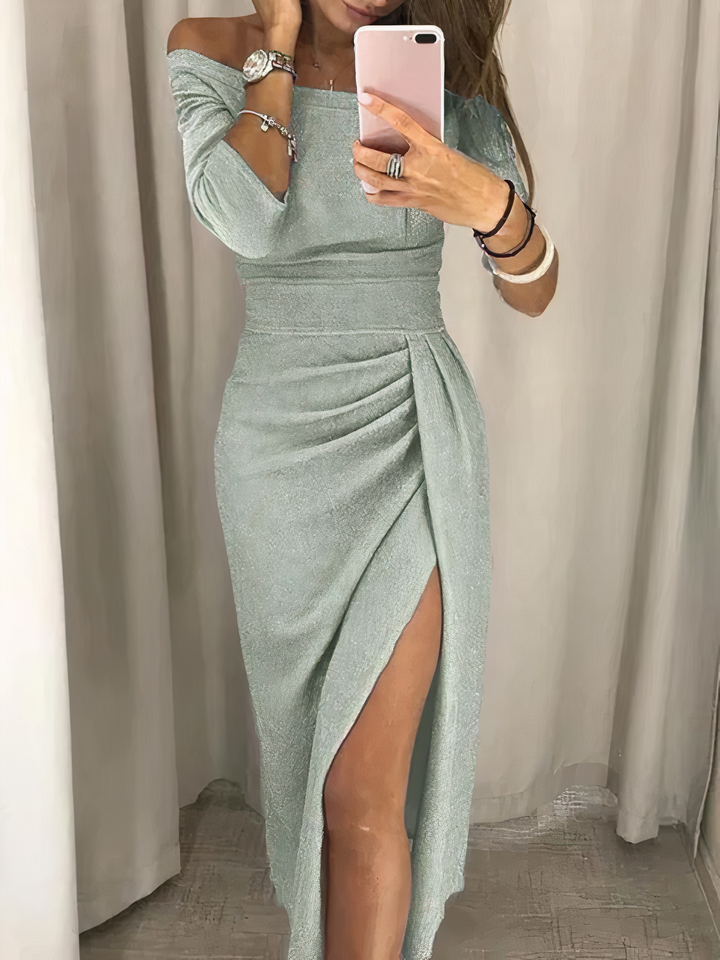 Mune | Off-Shoulder Glitter Dress