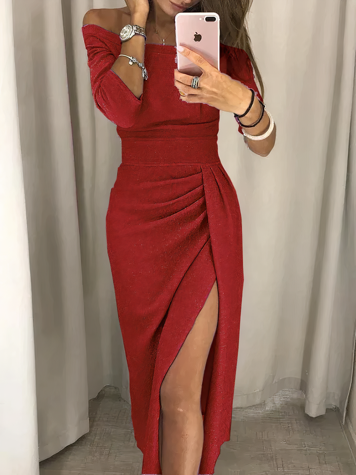 Mune | Off-Shoulder Glitter Dress