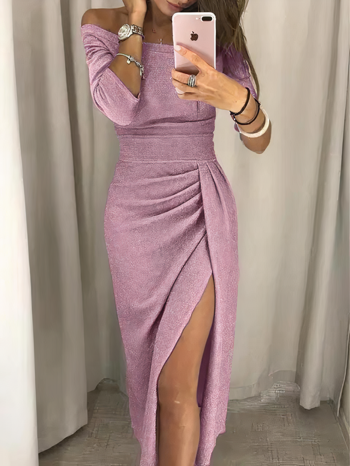 Mune | Off-Shoulder Glitter Dress
