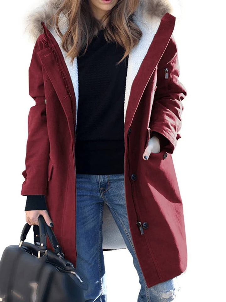 Mune | Parka Jacket Mid-Length Winter Jacket with Hood and Faux Fur