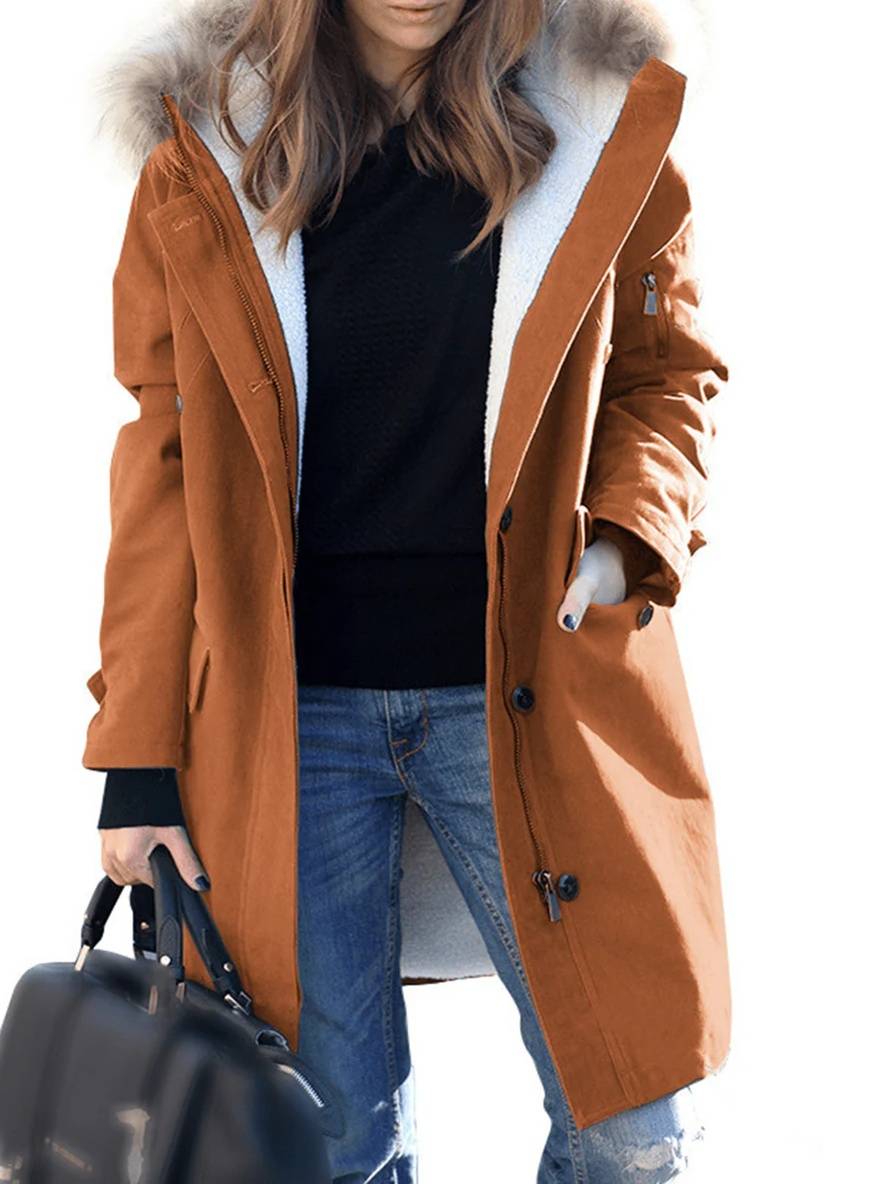 Mune | Parka Jacket Mid-Length Winter Jacket with Hood and Faux Fur