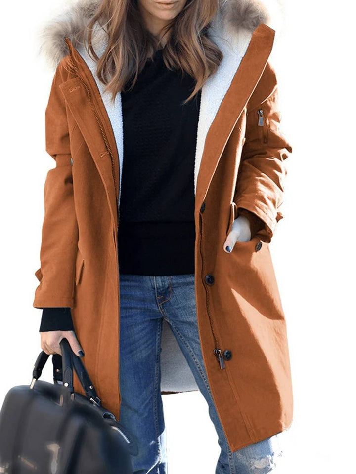 Mune | Parka Jacket Mid-Length Winter Jacket with Hood and Faux Fur