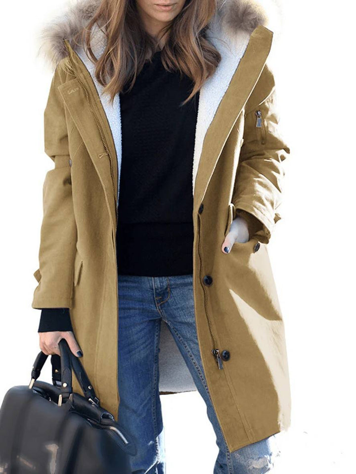 Mune | Parka Jacket Mid-Length Winter Jacket with Hood and Faux Fur