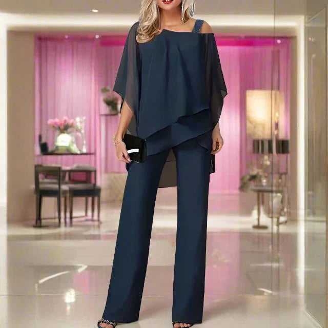 Mune | Luxury Chiffon Set for Elegant Evenings