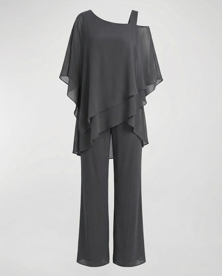 Elegant Chiffon Evening Set Women
