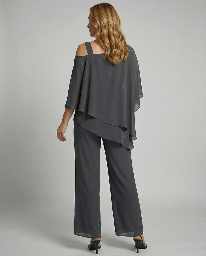 Elegant Chiffon Evening Set Women | Mune Fashion