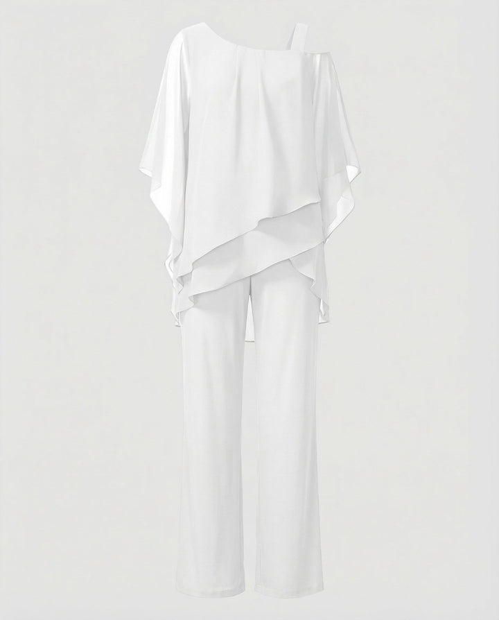 Elegant Chiffon Evening Set Women