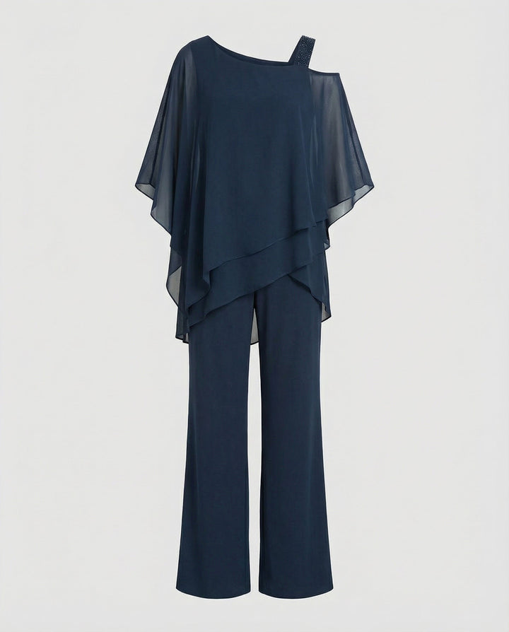 Elegant Chiffon Evening Set Women