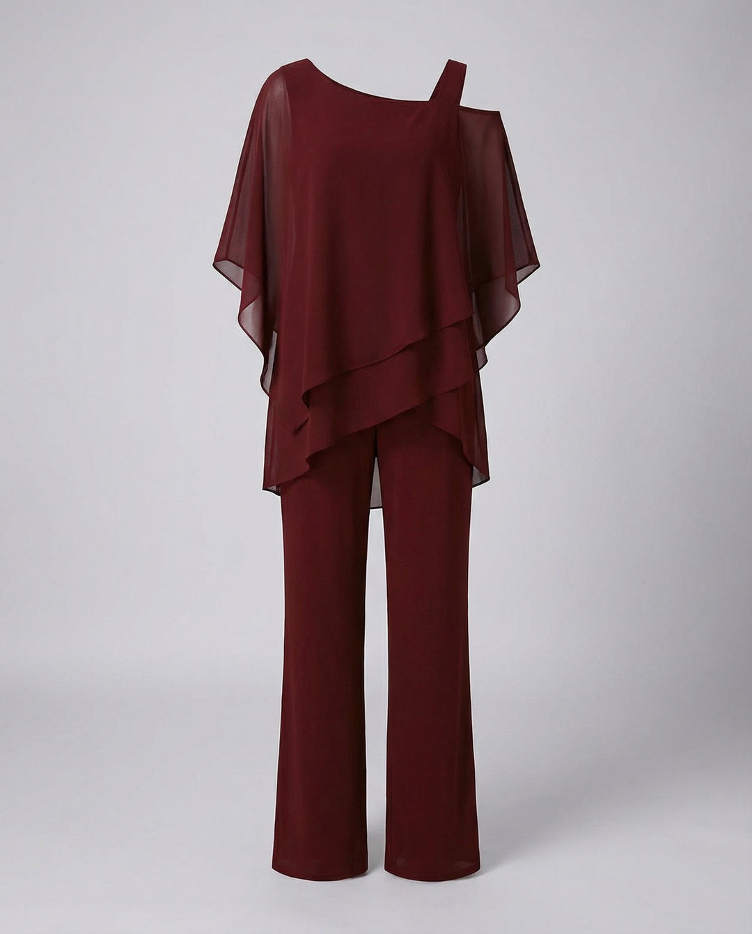 Elegant Chiffon Evening Set Women